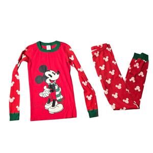 Hanna Andersson Disney Red Mickey Mouse Pajama Set Size: 10